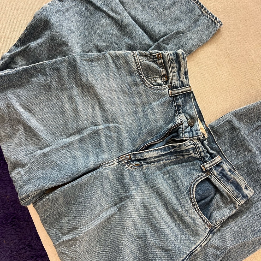 Casual Blue Denim Wideleg Jeans Madewell